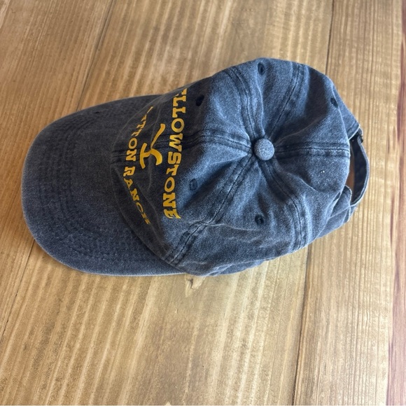 Yellowstone Dutton Ranch Women's Adjustable Faded Black Ponytail Ballcap Hat - Picture 3 of 5